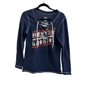 Majestic Navy Denver Broncos Long Sleeve Tee